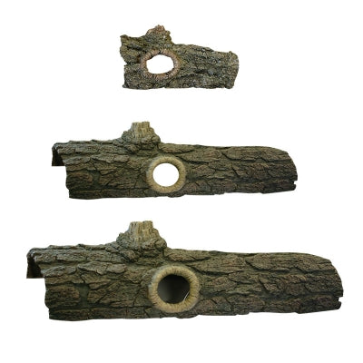 Reptile One Ornament Log With Holes Range