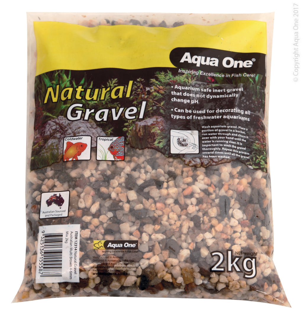 Natural Gravel Australian Multi Brown 4-6mm Mix 2kg